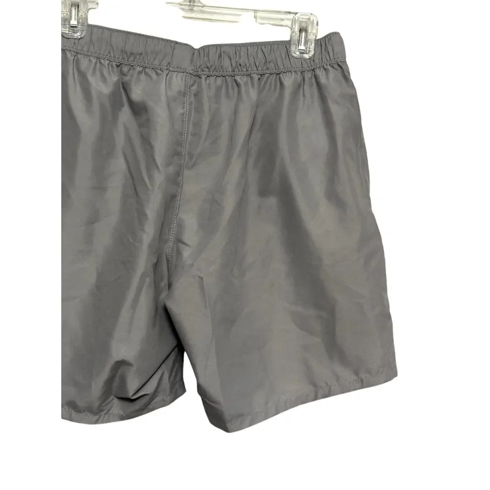 ASOS Swim Trunks Elastic Waistband Quick-Dry Adjustable Drawstring Gray 34 NWT